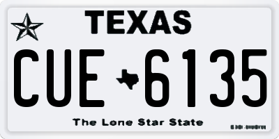 TX license plate CUE6135