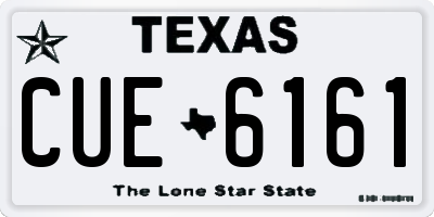 TX license plate CUE6161