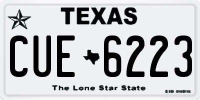 TX license plate CUE6223