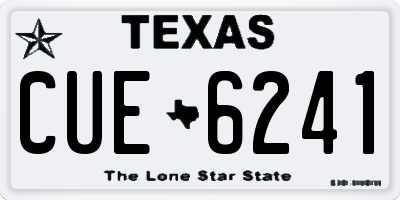 TX license plate CUE6241