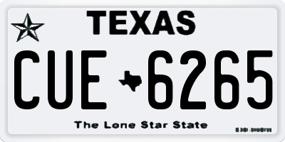 TX license plate CUE6265
