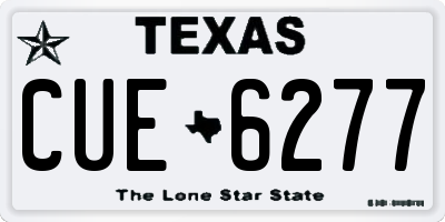 TX license plate CUE6277