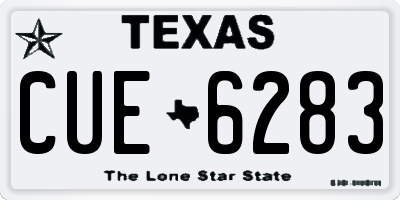 TX license plate CUE6283