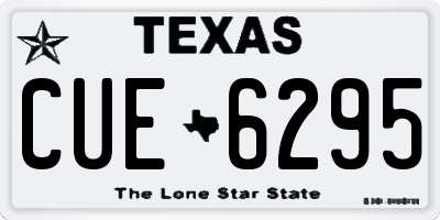 TX license plate CUE6295