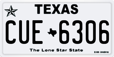 TX license plate CUE6306