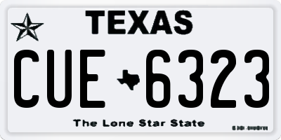 TX license plate CUE6323