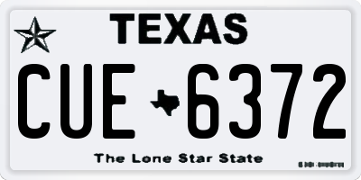TX license plate CUE6372