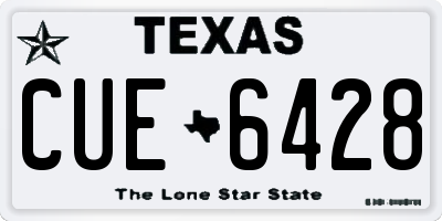 TX license plate CUE6428