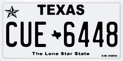 TX license plate CUE6448