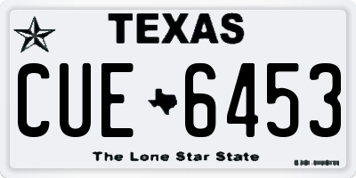 TX license plate CUE6453