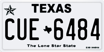 TX license plate CUE6484