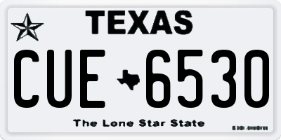 TX license plate CUE6530
