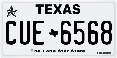 TX license plate CUE6568