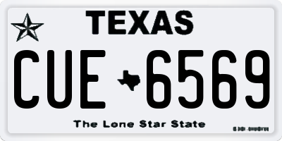 TX license plate CUE6569