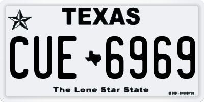TX license plate CUE6969
