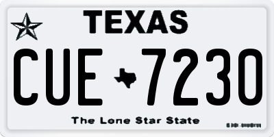 TX license plate CUE7230