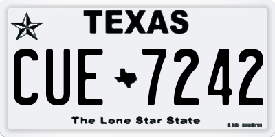 TX license plate CUE7242
