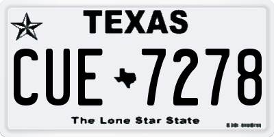 TX license plate CUE7278