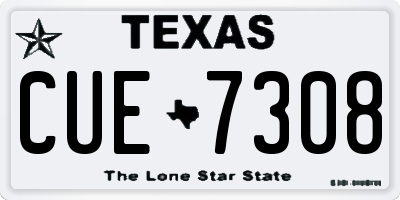TX license plate CUE7308