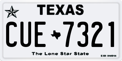 TX license plate CUE7321