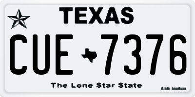 TX license plate CUE7376