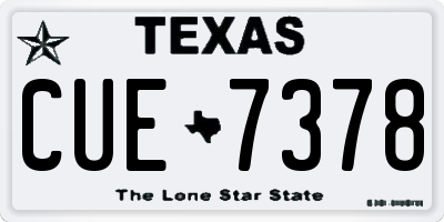 TX license plate CUE7378