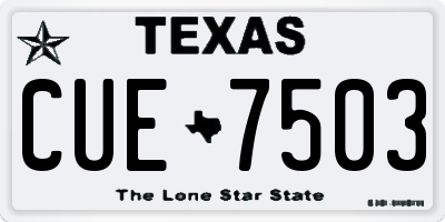 TX license plate CUE7503