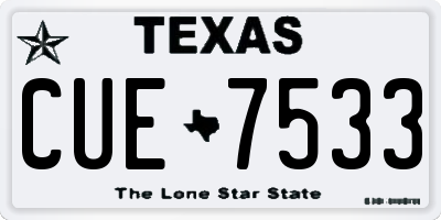 TX license plate CUE7533