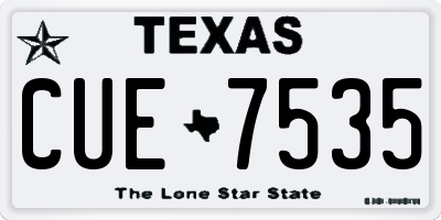TX license plate CUE7535
