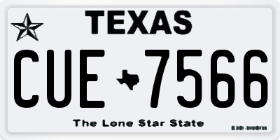 TX license plate CUE7566