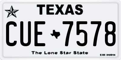 TX license plate CUE7578