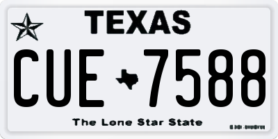 TX license plate CUE7588