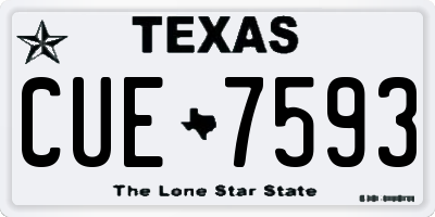 TX license plate CUE7593