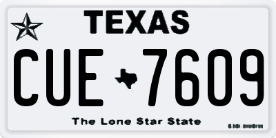 TX license plate CUE7609