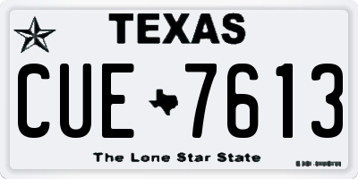TX license plate CUE7613