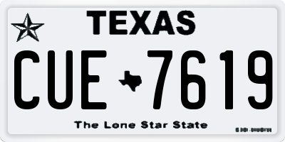 TX license plate CUE7619