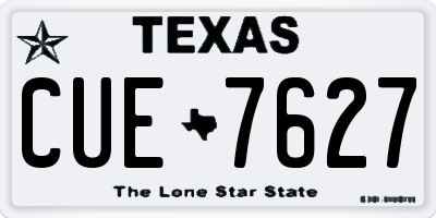 TX license plate CUE7627