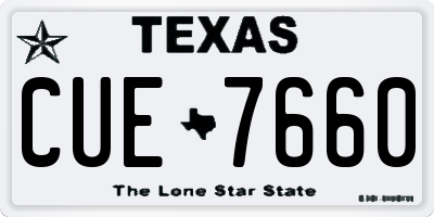 TX license plate CUE7660