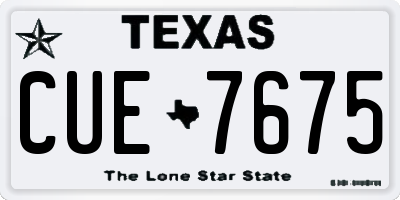 TX license plate CUE7675