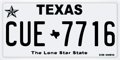 TX license plate CUE7716