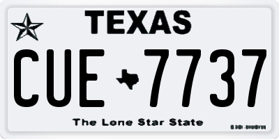 TX license plate CUE7737