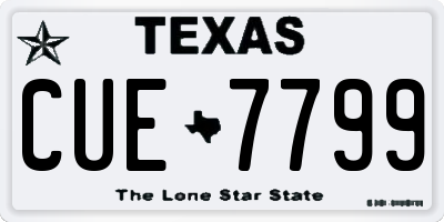 TX license plate CUE7799
