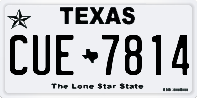 TX license plate CUE7814