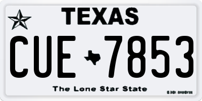 TX license plate CUE7853