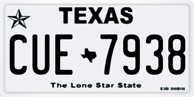 TX license plate CUE7938