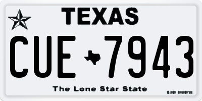 TX license plate CUE7943
