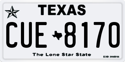 TX license plate CUE8170
