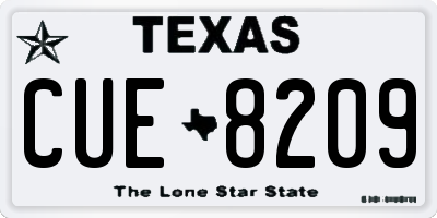 TX license plate CUE8209