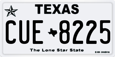 TX license plate CUE8225