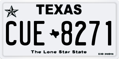 TX license plate CUE8271